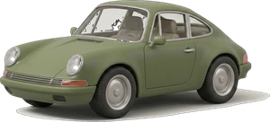 Green sports car
